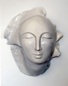 Ceramic Wall sculpture Muse Joan Relke
