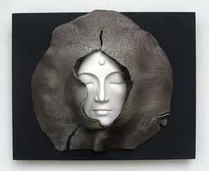 ceramic wall sculpture - Omega